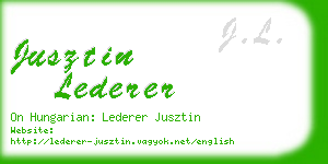 jusztin lederer business card